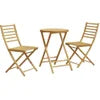 3dílný bistro set z bambusu