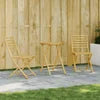3dílný bistro set z bambusu