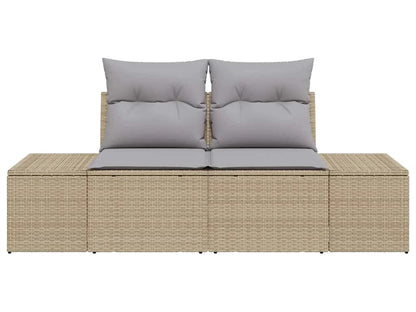 Zahradní sofa s polštářem Béžová 184 × 62 × 69 cm polyratan