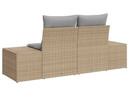 Zahradní sofa s polštářem Béžová 184 × 62 × 69 cm polyratan