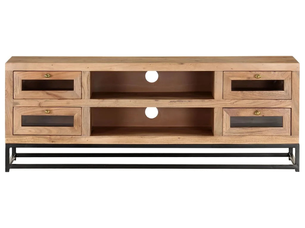 TV stolek 110 × 30 × 40 cm — masivní akáciové dřevo