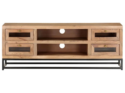 TV stolek 110 × 30 × 40 cm — masivní akáciové dřevo