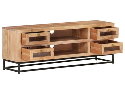 TV stolek 110 × 30 × 40 cm — masivní akáciové dřevo