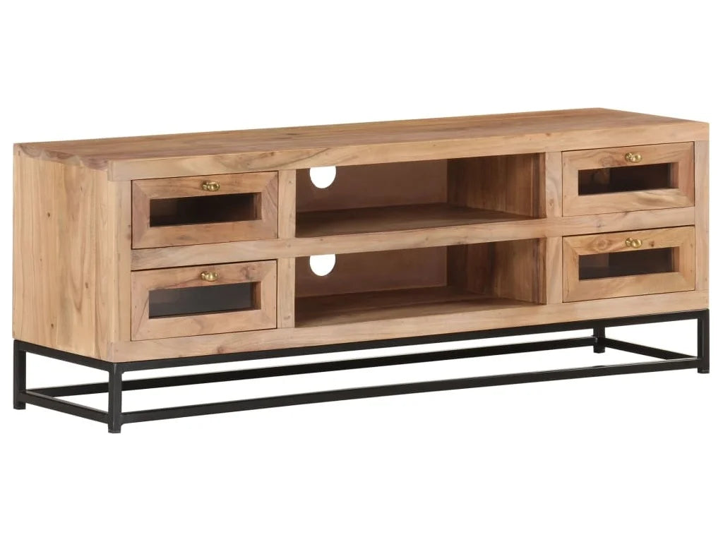 TV stolek 110 × 30 × 40 cm — masivní akáciové dřevo