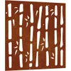 Zahradní nástěnná dekorace 55 × 55 cm – cortenová ocel, motiv bambus